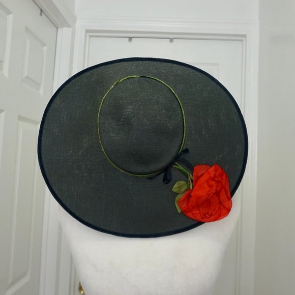 Vintage Accessories - 🔥VINTAGE Floral Gray Hat (OS)